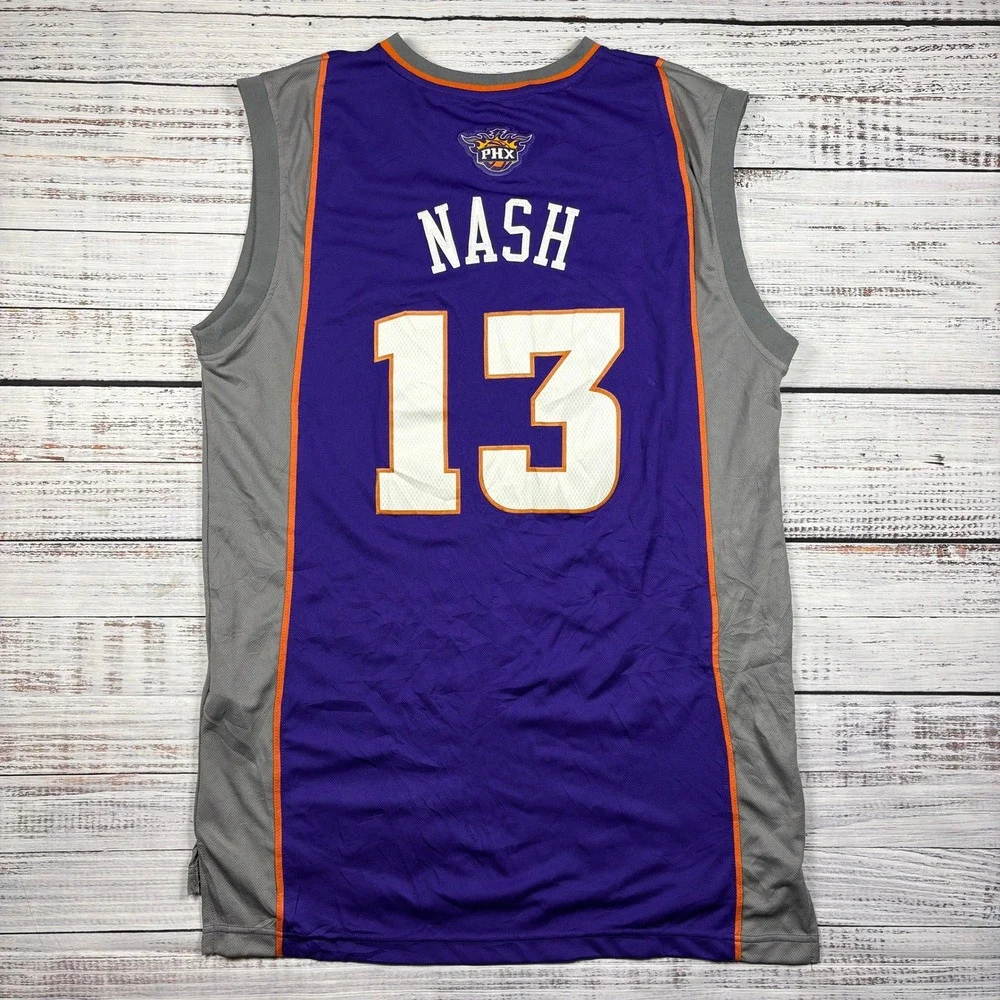 Y2K Vintage Adidas Pro Cut Jersey Phoenix Suns Steve Nash Purple Size Large